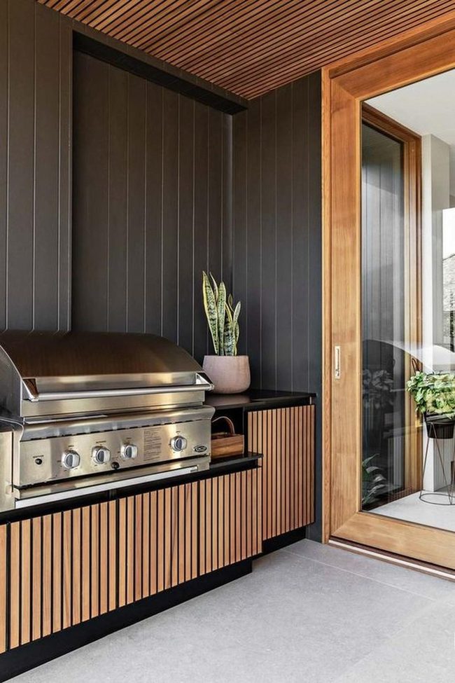 Stainless Steel Meets Dark Stone