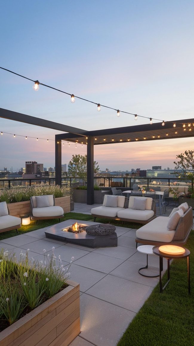 Green Rooftop Community Living Space