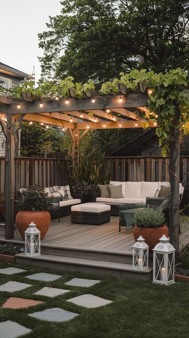 Rustic Timber Deck Patio Retreat