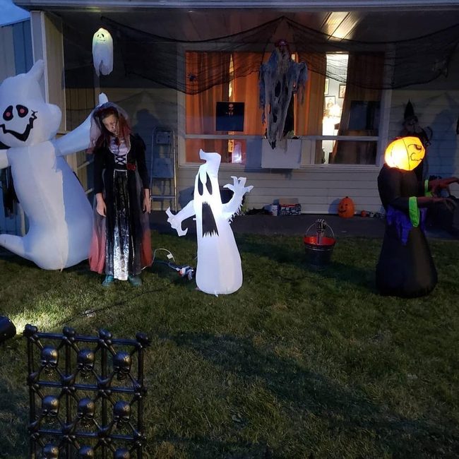 Inflatable Ghosts And Fog Machines