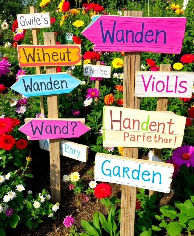 Painted Pallet Organic Timber Terrace Markers