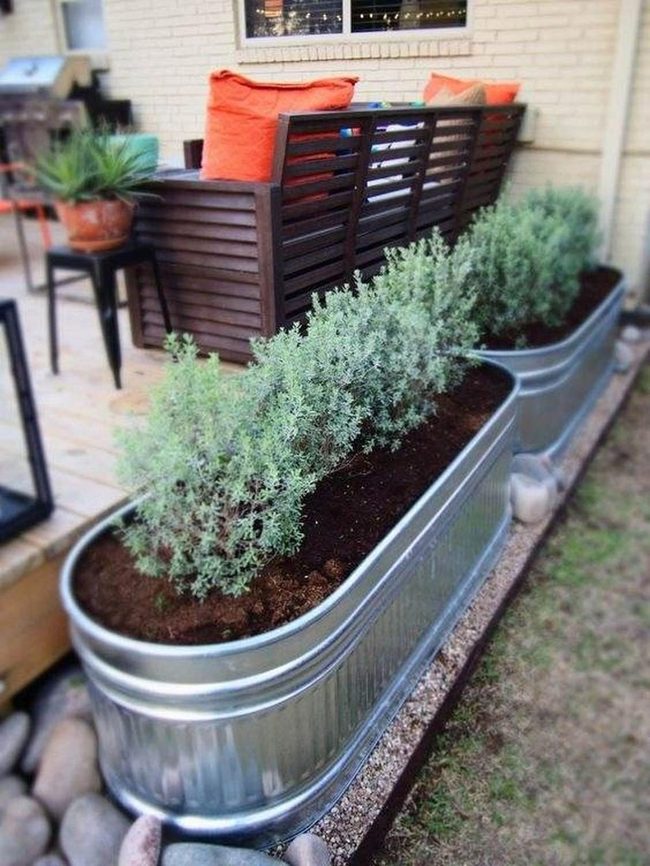 Industrial Metal Herb Containers