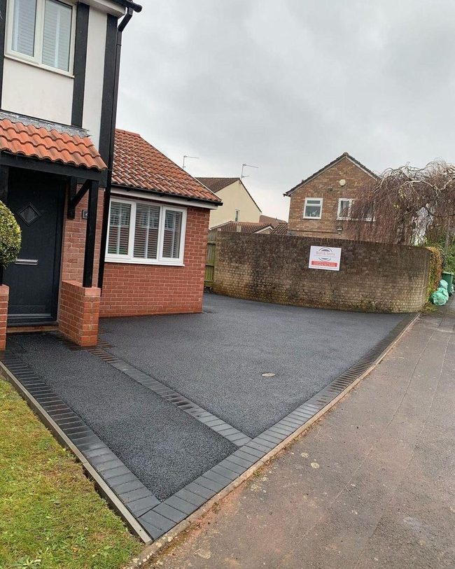 Deep Black Driveway Elegance