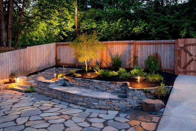 Stone Levels Meet Modern Lighting