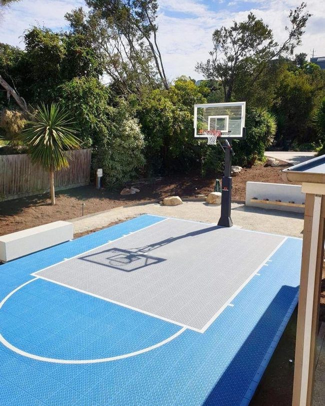 Blue Grey Court For Small Spaces