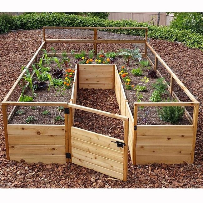 Cedar Planter Box With Latch Door