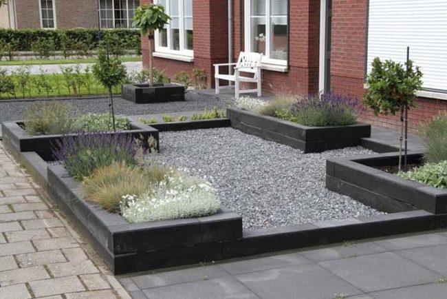 Painted Cinder Block Garden Beds