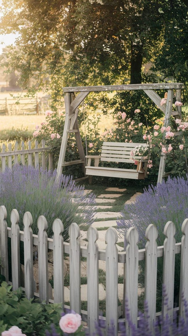 Whitewashed Lumber Fence Backdrop