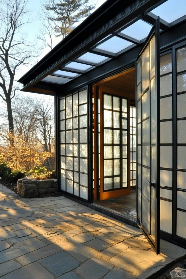 Frosted Glass Backyard Lamp Diffusion