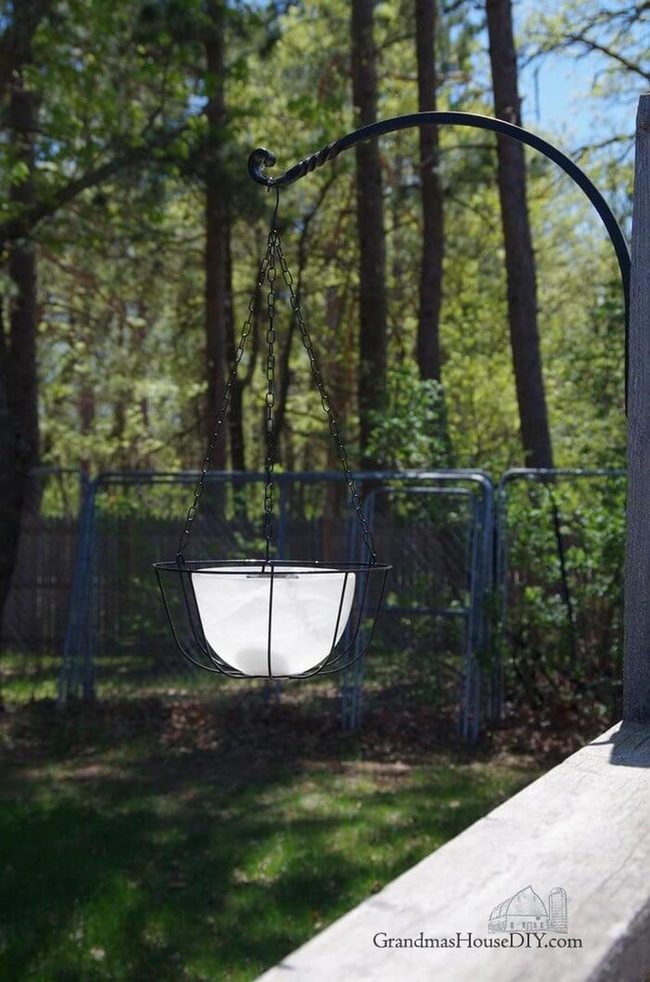 Solar Glass Bowl Overhead Light
