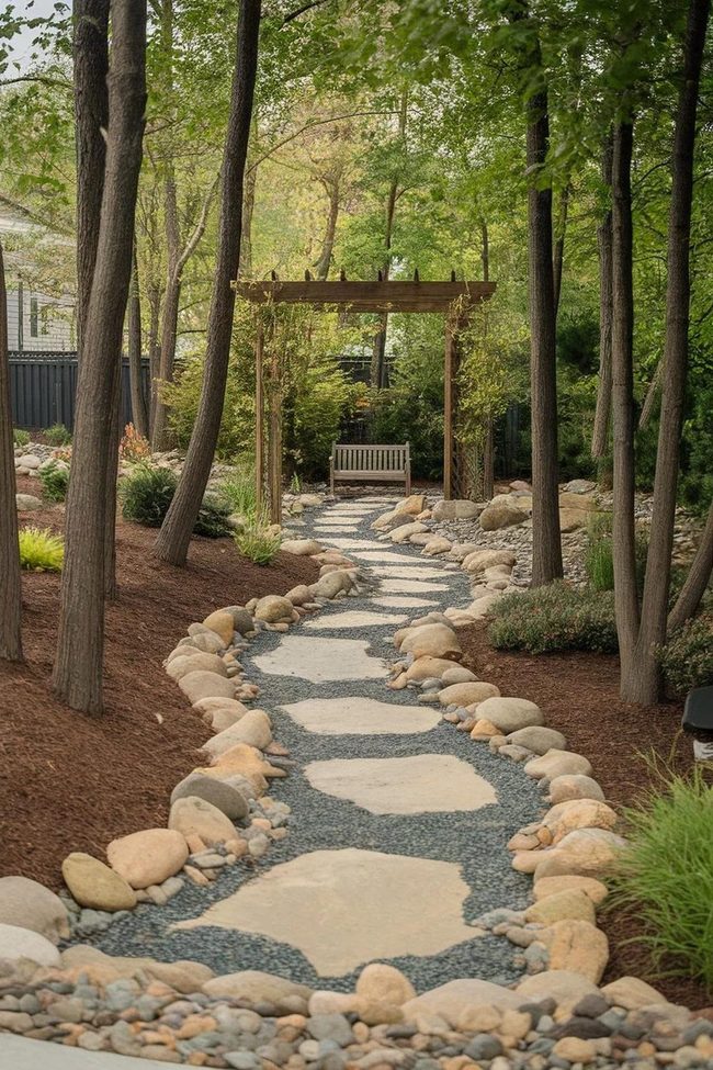 Smooth Stone Woodland Walkway
