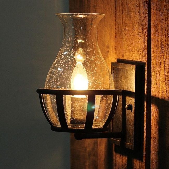 Clear Glass Candlelight Sconces