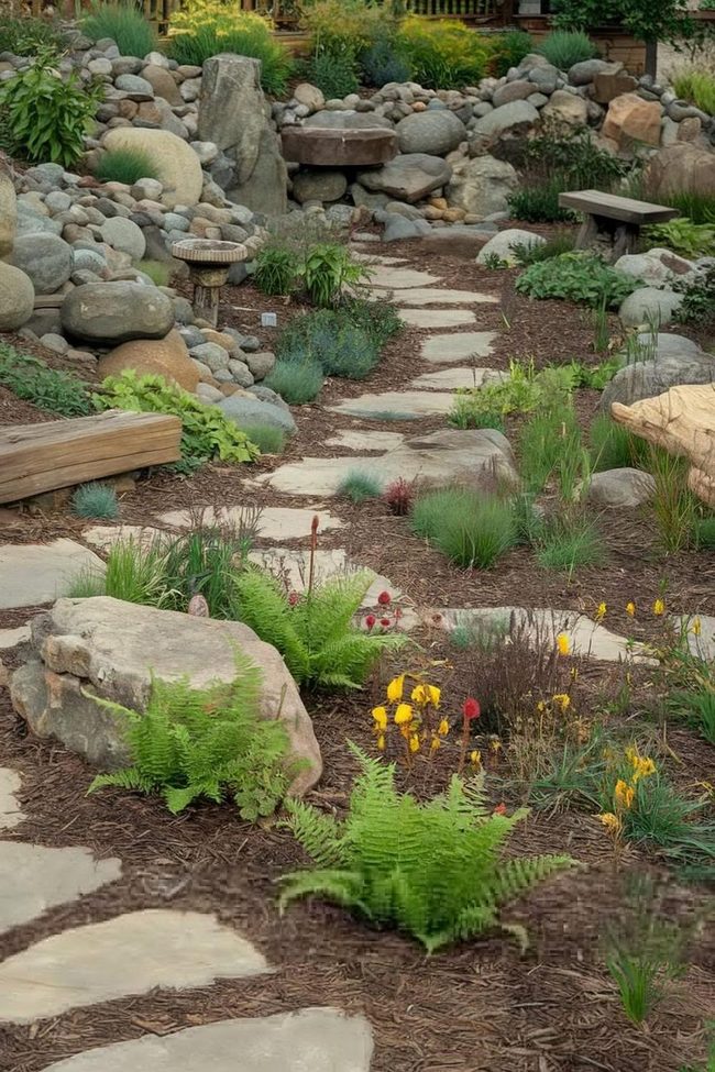 Miniature Stone Landscape With Figurines