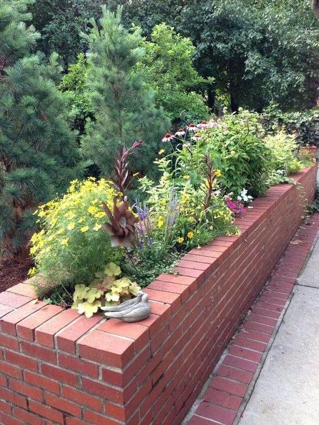 Brick Beds, Vibrant Flowers