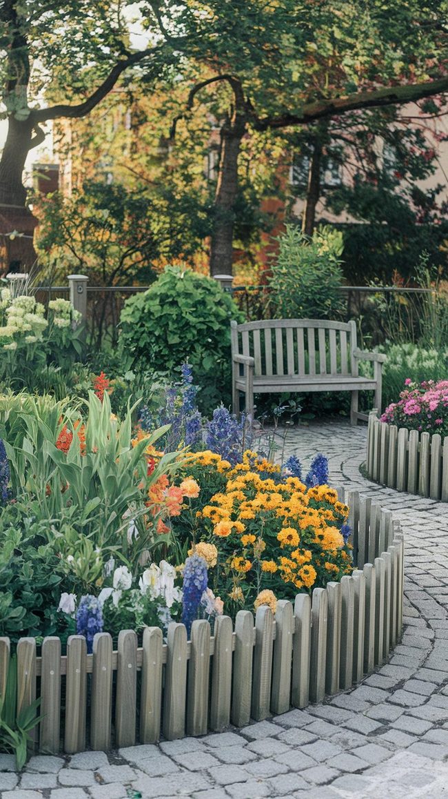 Low Rustic Timber Borders Frame Outdoors