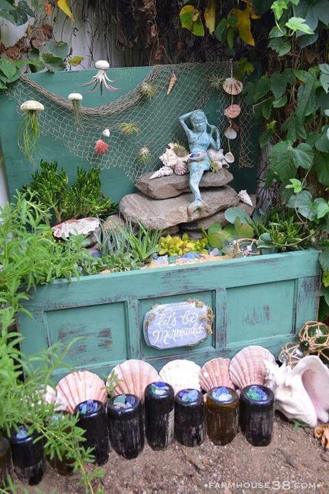 Mermaid Garden With Flowing Green Layers