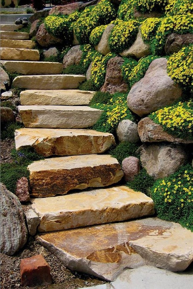 Stone Steps Through Flowering Gardens