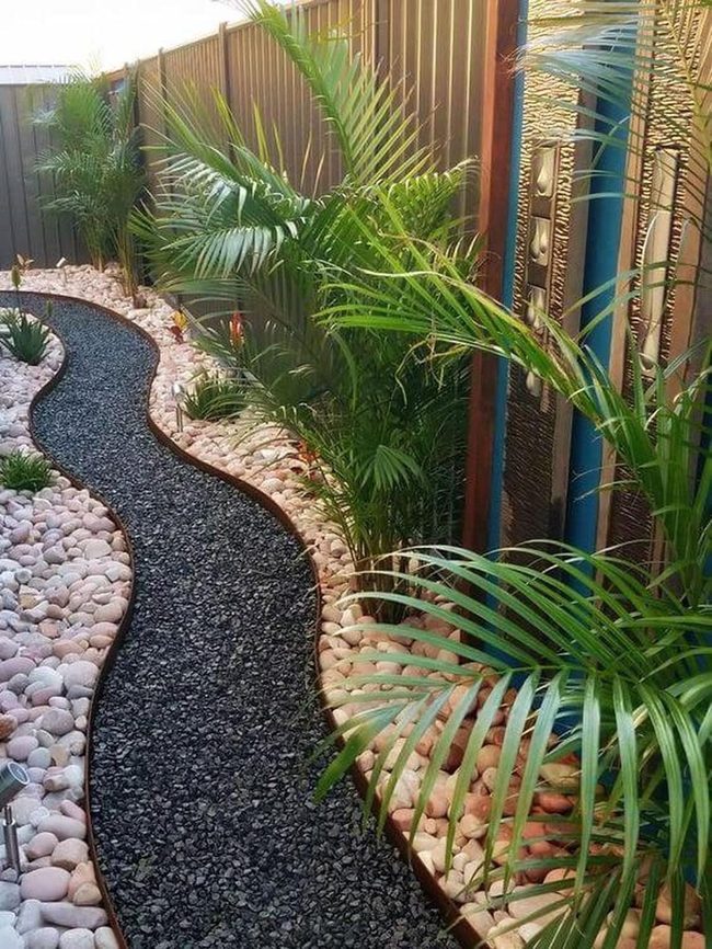 Dark Gravel Against Light Pebbles