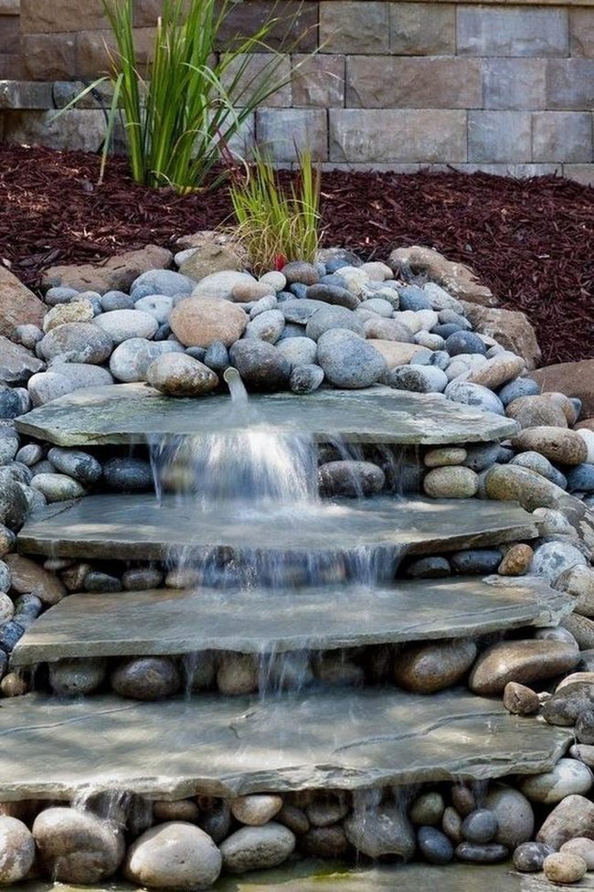 Cascading Stone Waterfall Oasis