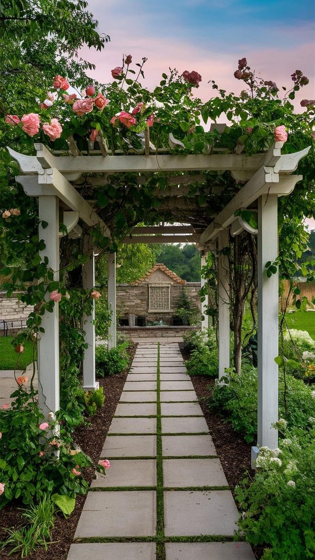 Climbing Vines Frame Shaded Retreat