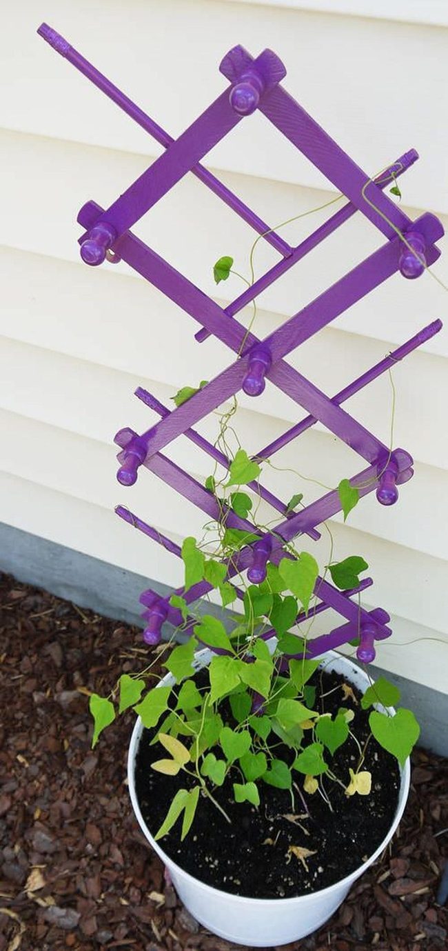 Painted Accordion Rack Planter