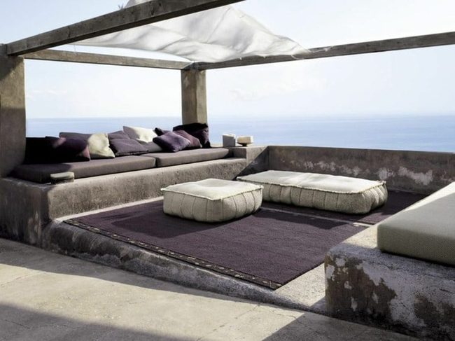Neutral Coastal Pergola With Ocean Views