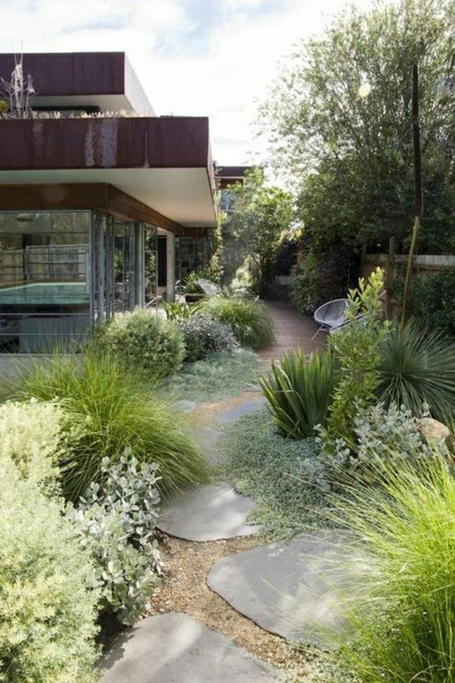 Green Stone Path Glass House