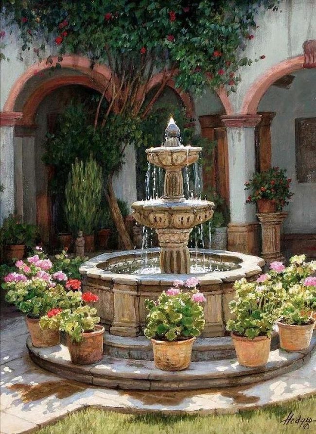 Two-Tier Water Feature European Style