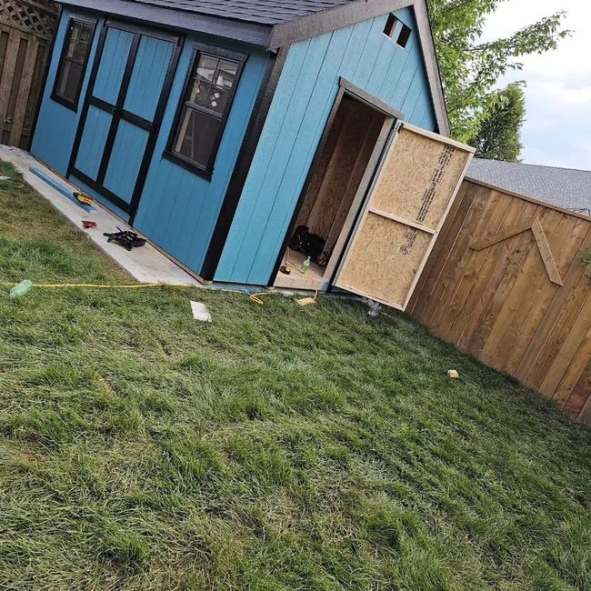 Bright Blue Backyard Studio