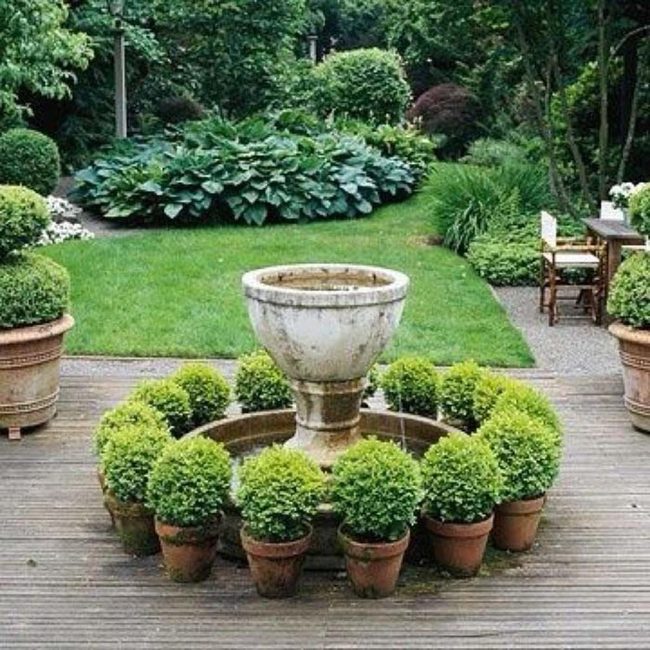 Terracotta Fountain With Living Green