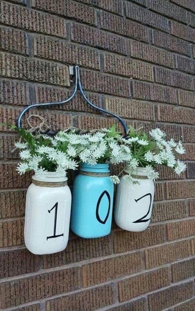 Numbered Jars Fresh Botanical Wall