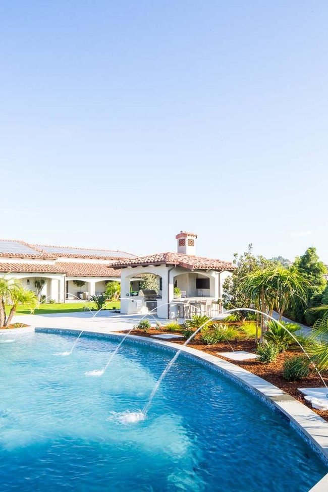 Sunlit Pool And Spanish Pavilion Escape