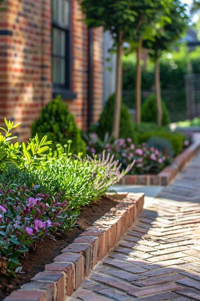 Red Brick Garden Path