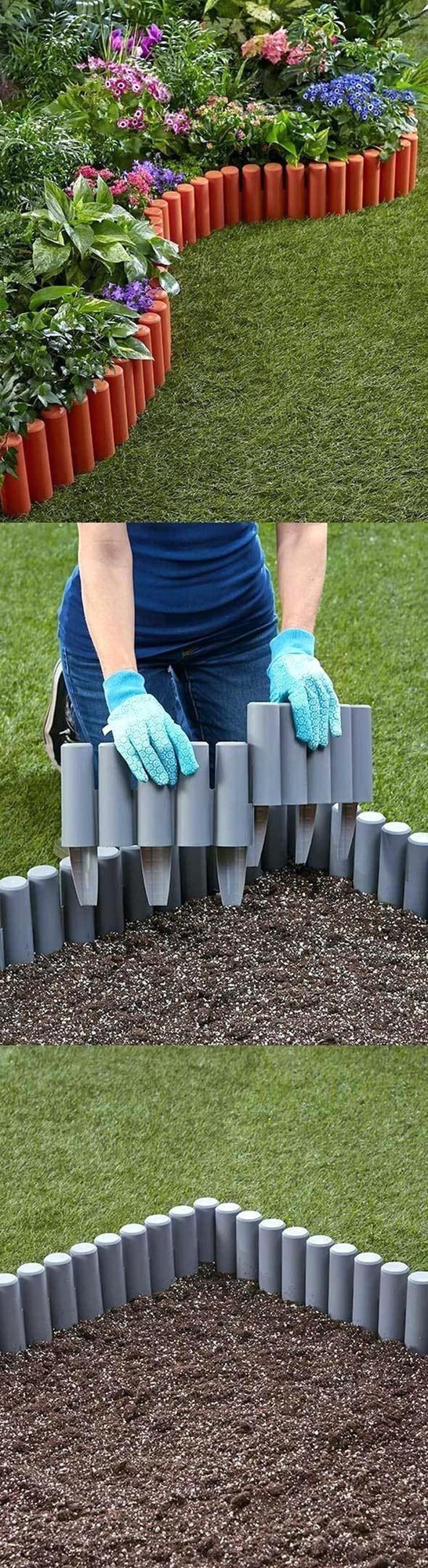 Painted Pvc Garden Boundaries