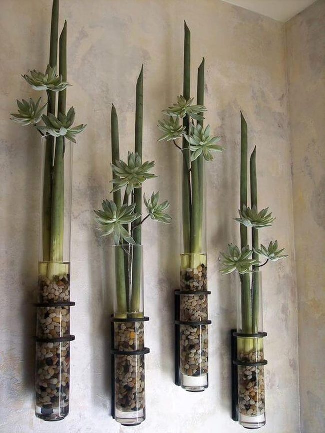 Tall Glass Tubes Green