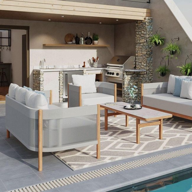 Poolside Paradise With Lush Greenery