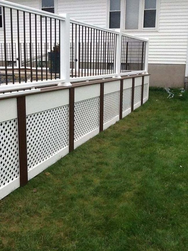 White Lattice Deck Skirting System