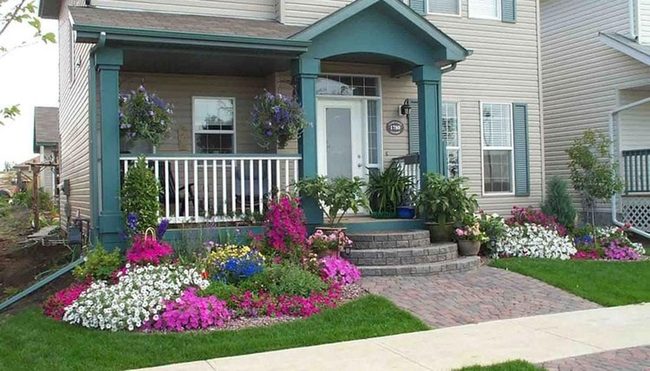 Colorful Blooms Bright Entryway