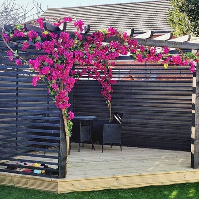 Pink Bougainvillea Cascading Metal Frames