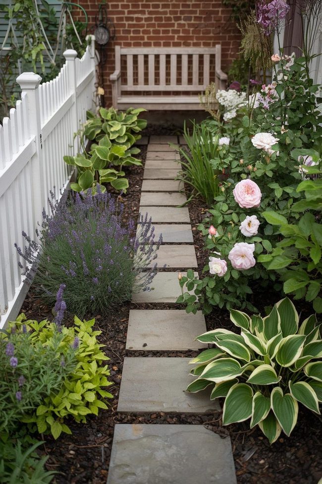Concrete Pathways Ornamental Grasses