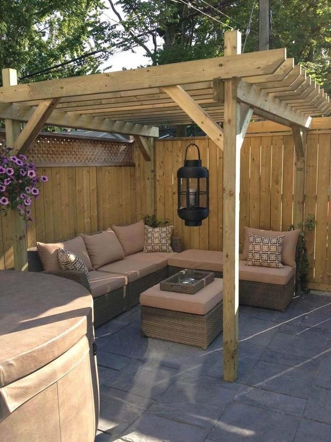 Natural Wood Backyard Retreat