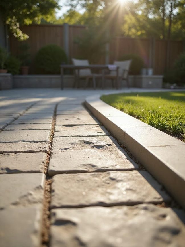 Reclaimed Granite Setts Define Patio
