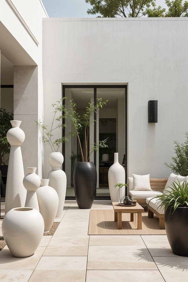 Geometric Vases Current Patio