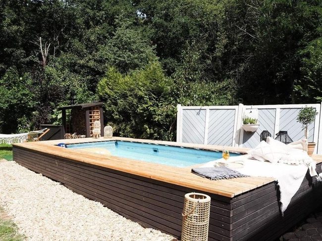 Wooden Pool Deck Escape