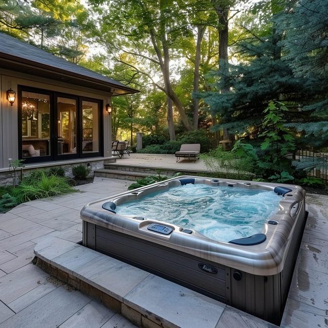 Hot Tub Oasis With Personal Elements