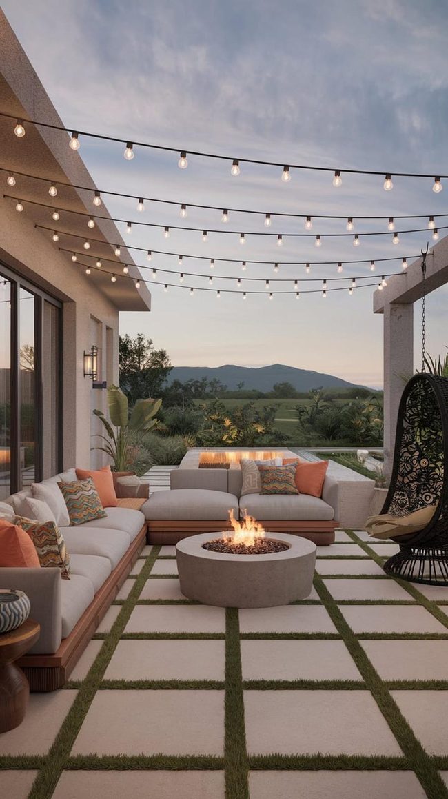 Bold Sculpture Anchors Exterior Space