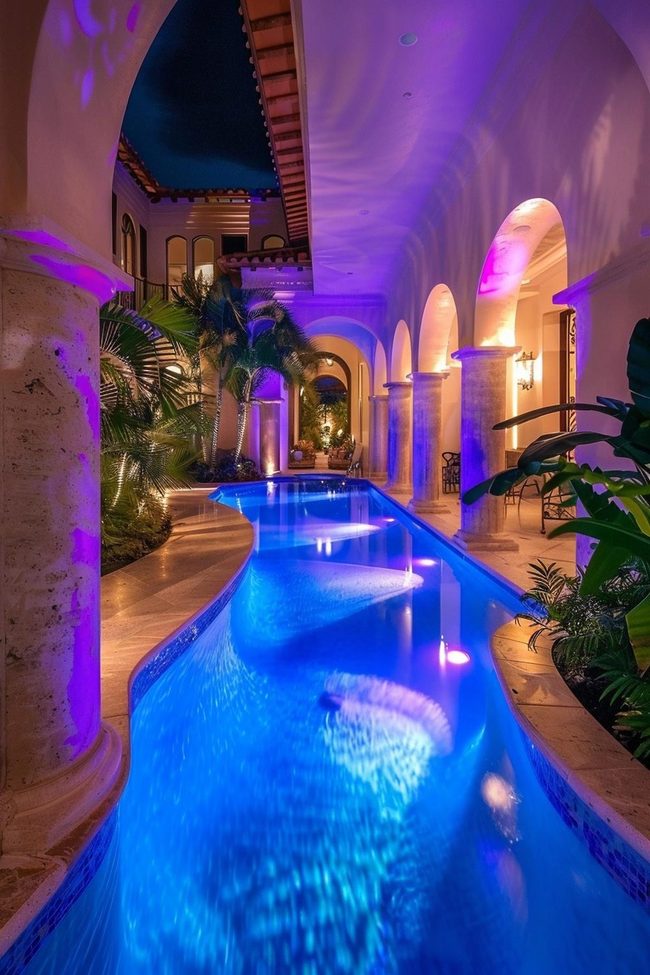 Poolside After-Dark Lighting Solutions