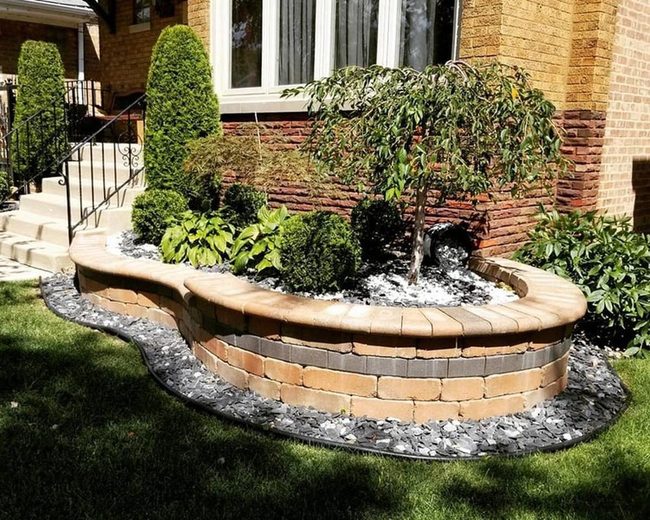 Curved Planter Meets Layered Garden