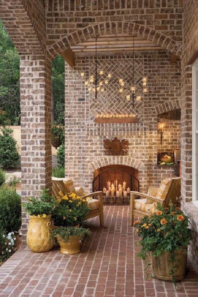 Terracotta Pots Frame Spanish Brick
