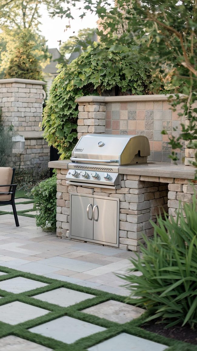 Stone Grill Zone Yard